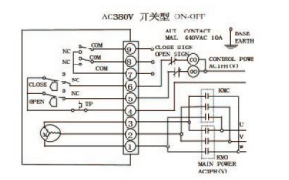 AC380V開關(guān)型接線圖